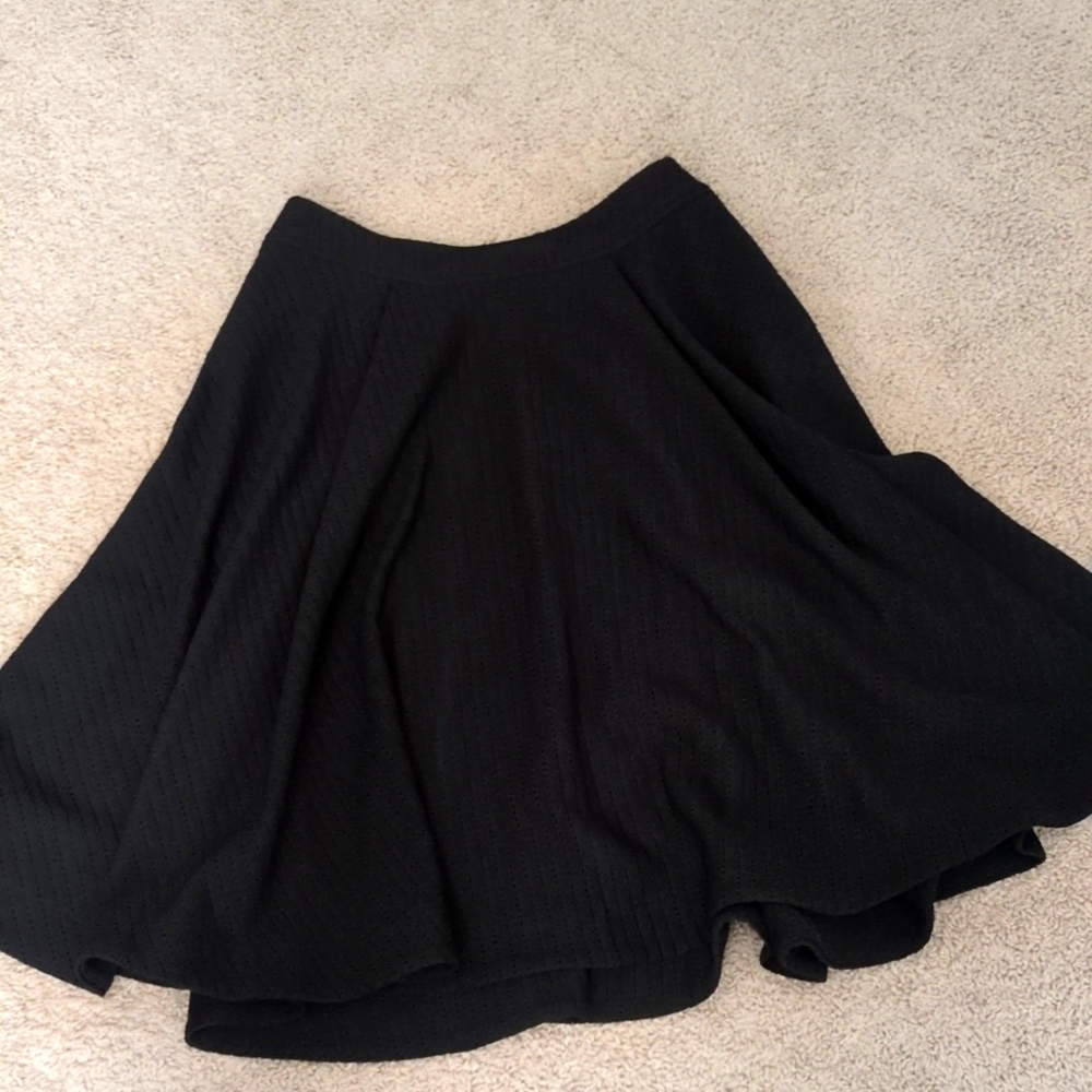 Guess black eyelet swing skirt